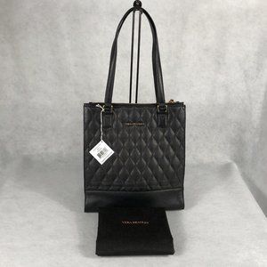 NWT VB Black Leather Nora Tote